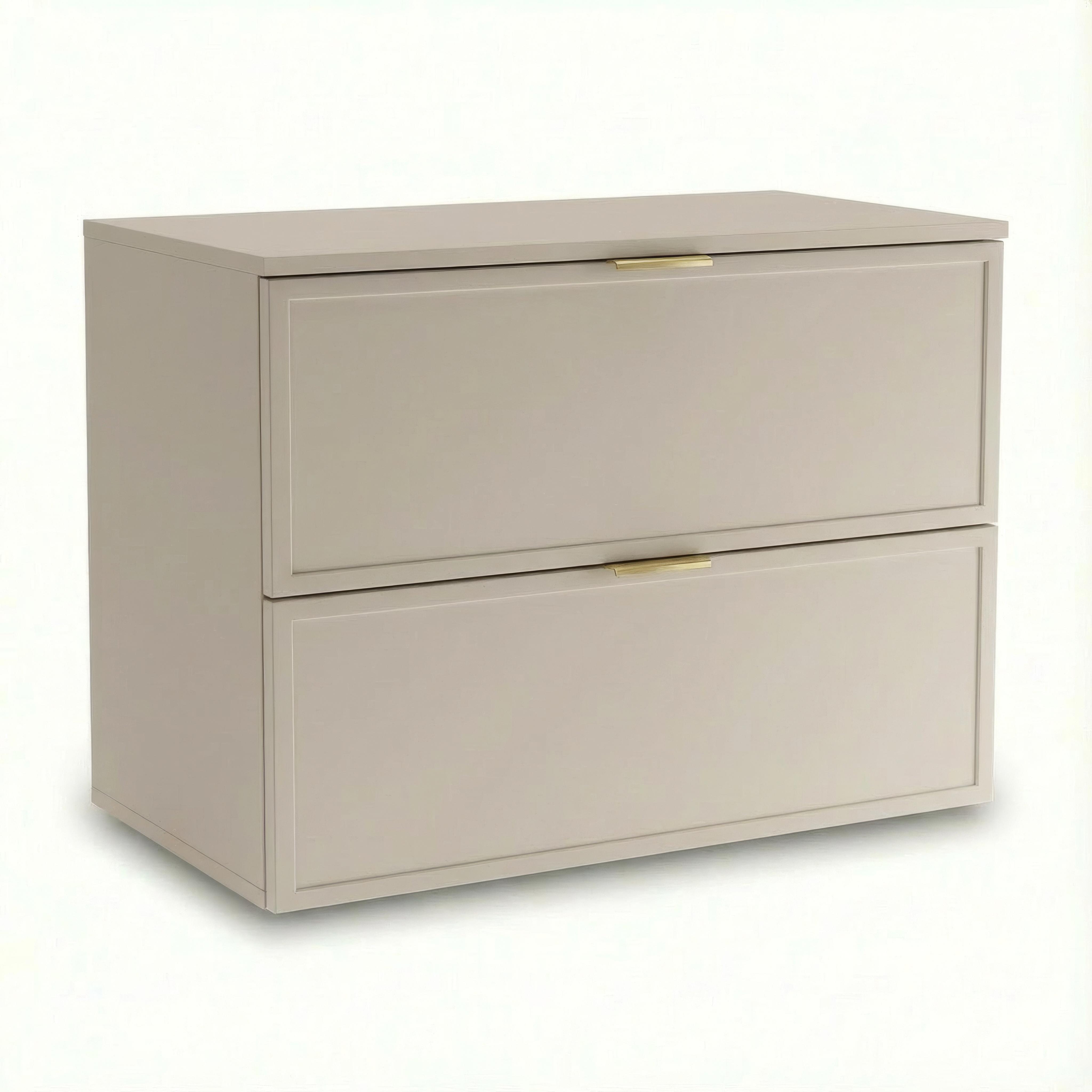 Waschtischunterschrank 80 cm Roma Kaschmir mit 2 Schubladen, Soft-Close und MDF-Fronten für modernes Badezimmer.