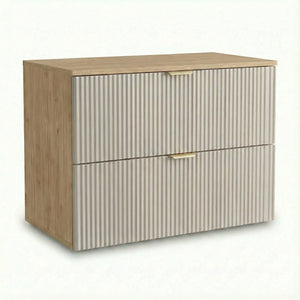 Waschtischunterschrank 80 cm Willy - Kaschmir/Walnuss