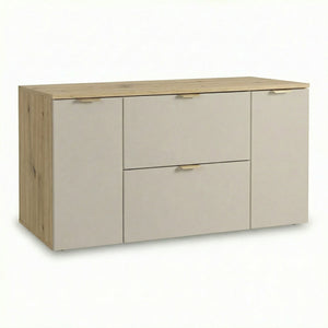 Waschtischunterschrank 120 cm Orio - Kaschmir/Eiche artisan