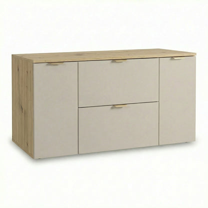 Waschtischunterschrank 120 cm Orio - Kaschmir/Eiche artisan