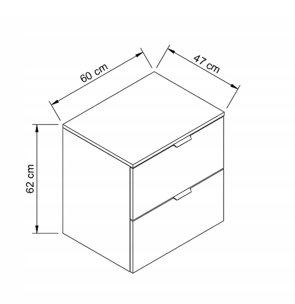 Badmöbel-Set: 60 cm Schrank und Bad Hochschrank Orio - Kaschmir