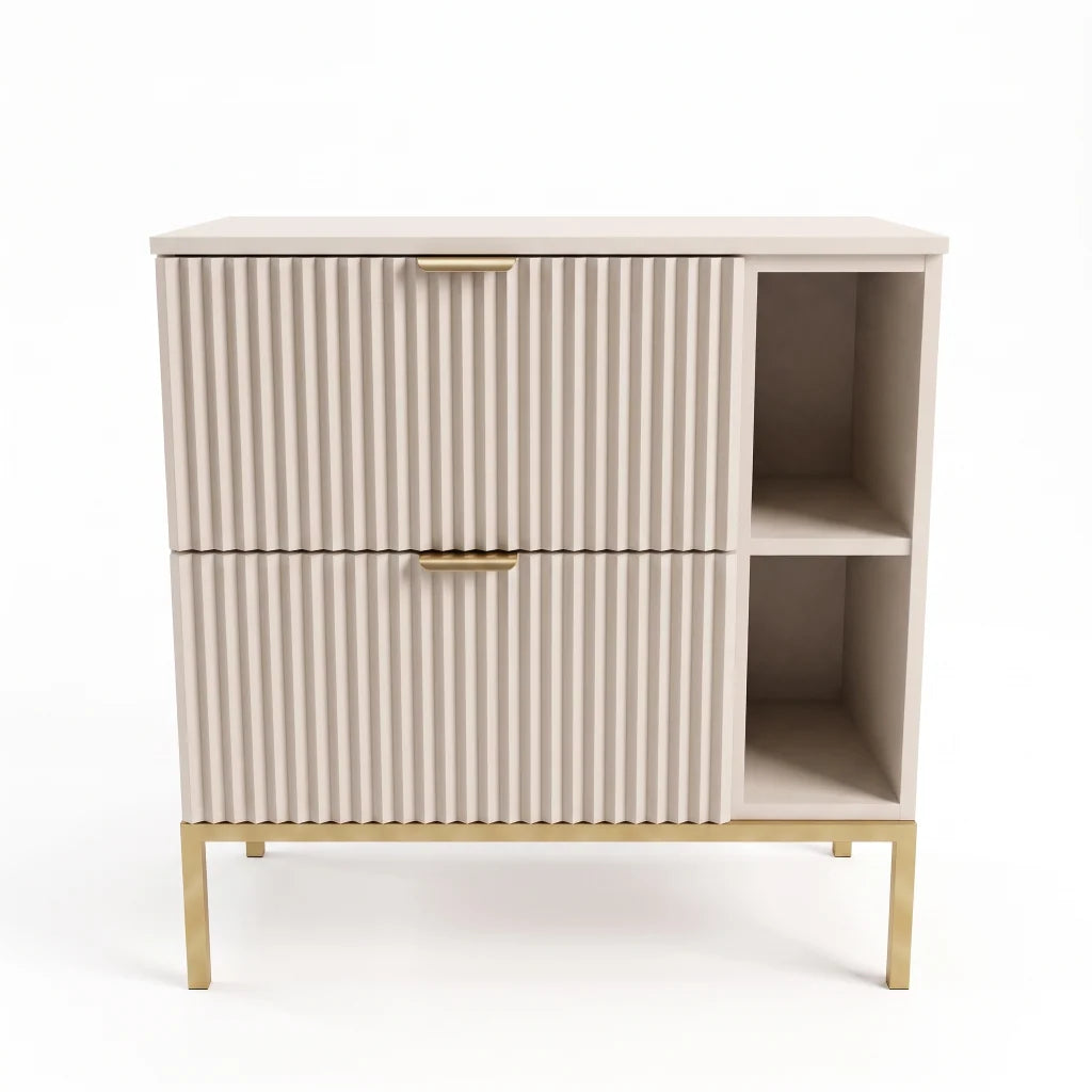 Waschtischunterschrank mit Regal 80 cm auf einem Metallgestell Willy - Kaschmir