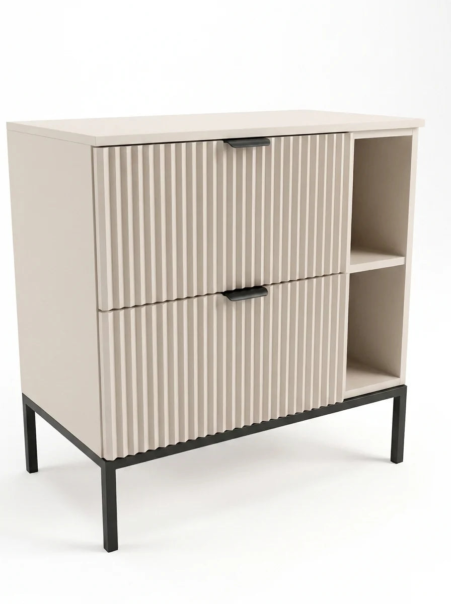 Waschtischunterschrank mit Regal 80 cm auf einem Metallgestell Willy - Kaschmir