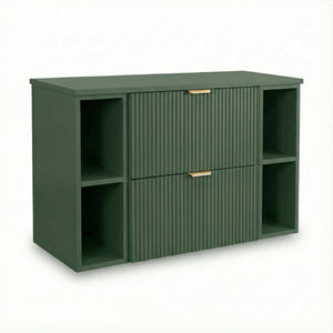 Waschtischunterschrank 100 cm mit 2 Regale Willy - Salbei