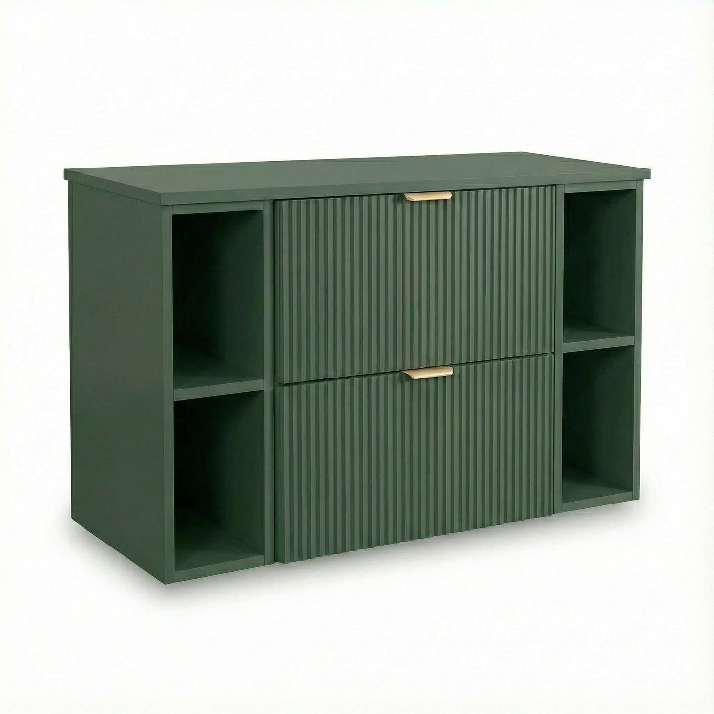 Waschtischunterschrank 100 cm mit 2 Regale Willy - Salbei