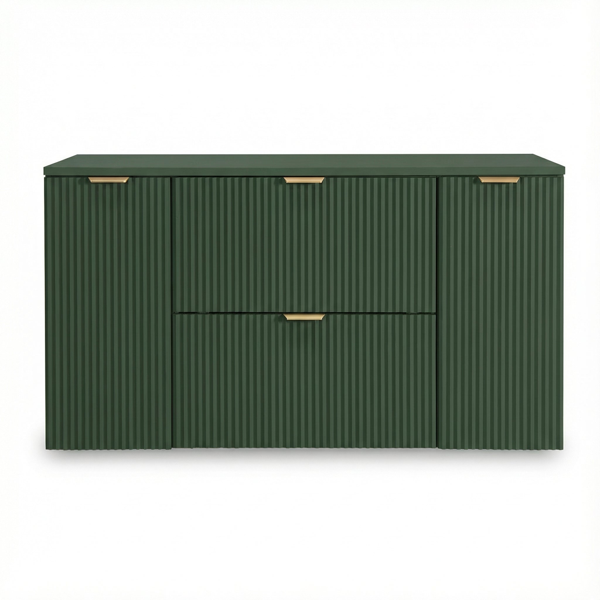Waschtischunterschrank 120 cm mit 2 Türen und 2 Schubladen Willy - Salbei
