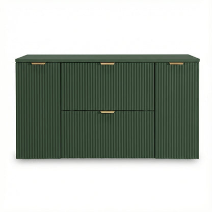 Waschtischunterschrank 120 cm mit 2 Türen und 2 Schubladen Willy - Salbei