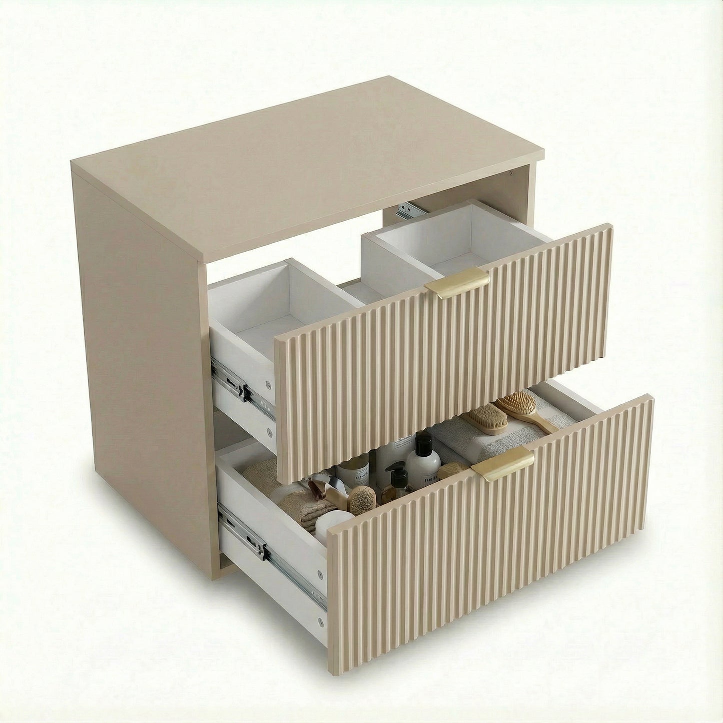 Waschtischunterschrank 100 cm mit 2 Regale Willy - Kaschmir