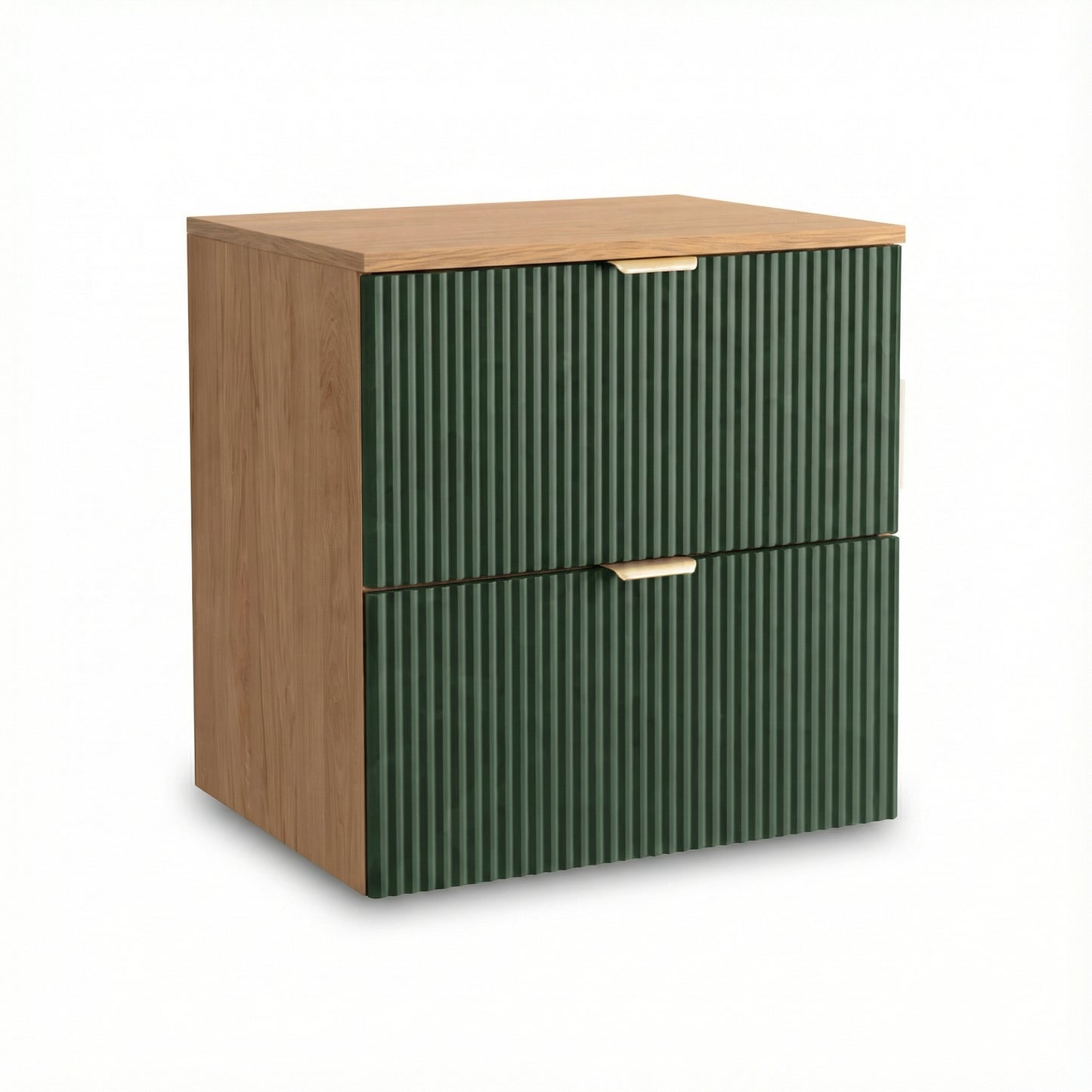 Waschtischunterschrank 60 cm Willy - Salbei/Walnuss