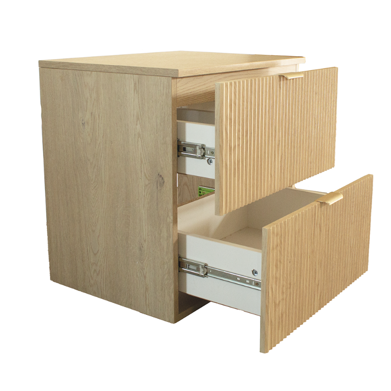 Waschtischunterschrank mit 2 Schubladen 80 cm Willy - Eiche Cremona
