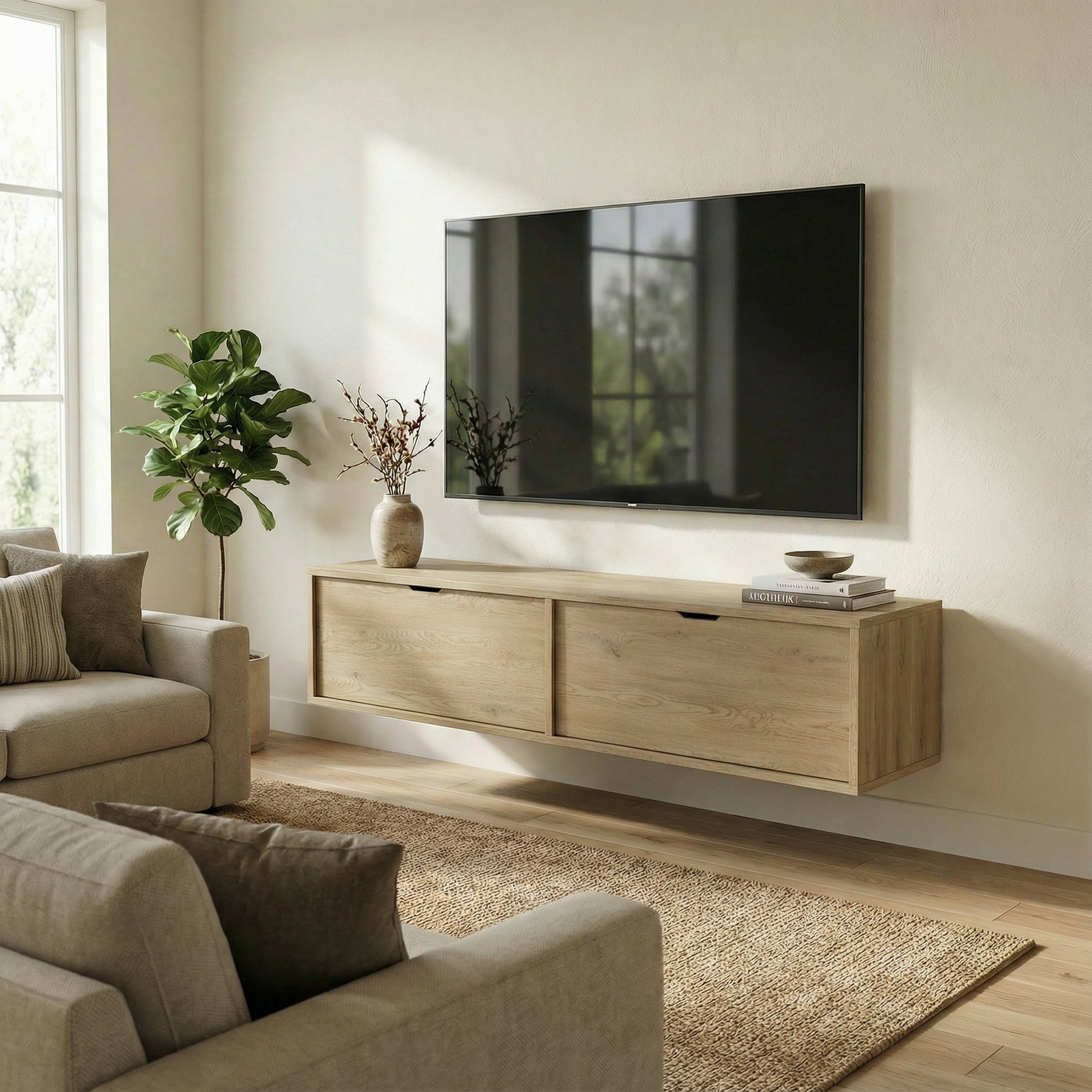 TV Schrank 140 cm Aura - Eiche Cremona