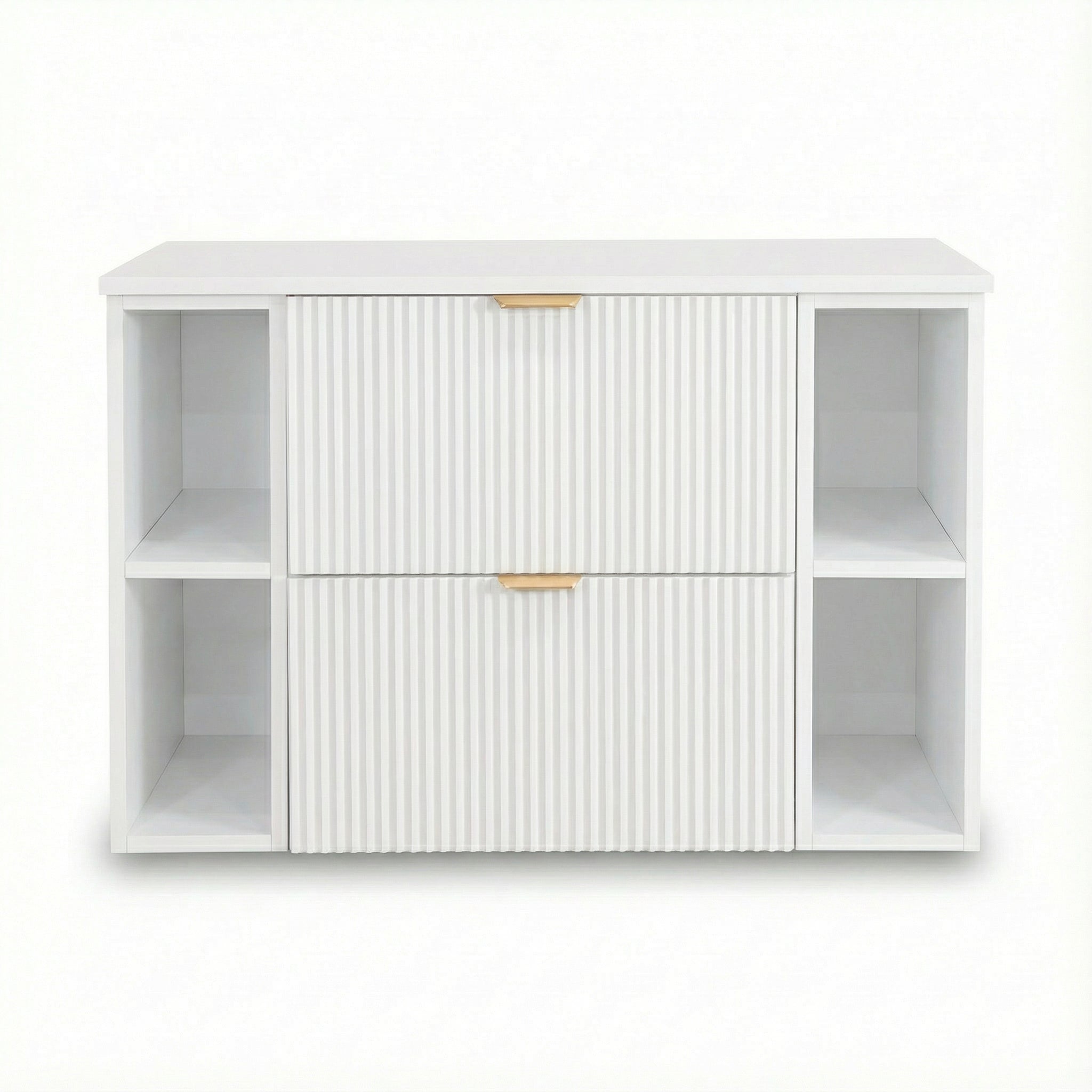 Waschtischunterschrank 100 cm mit 2 Regale Willy - Weiß