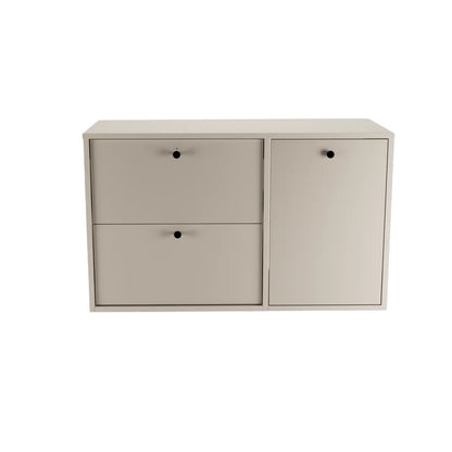 Waschtischunterschrank 100 cm mit Wäschekorb Belino - Kaschmir