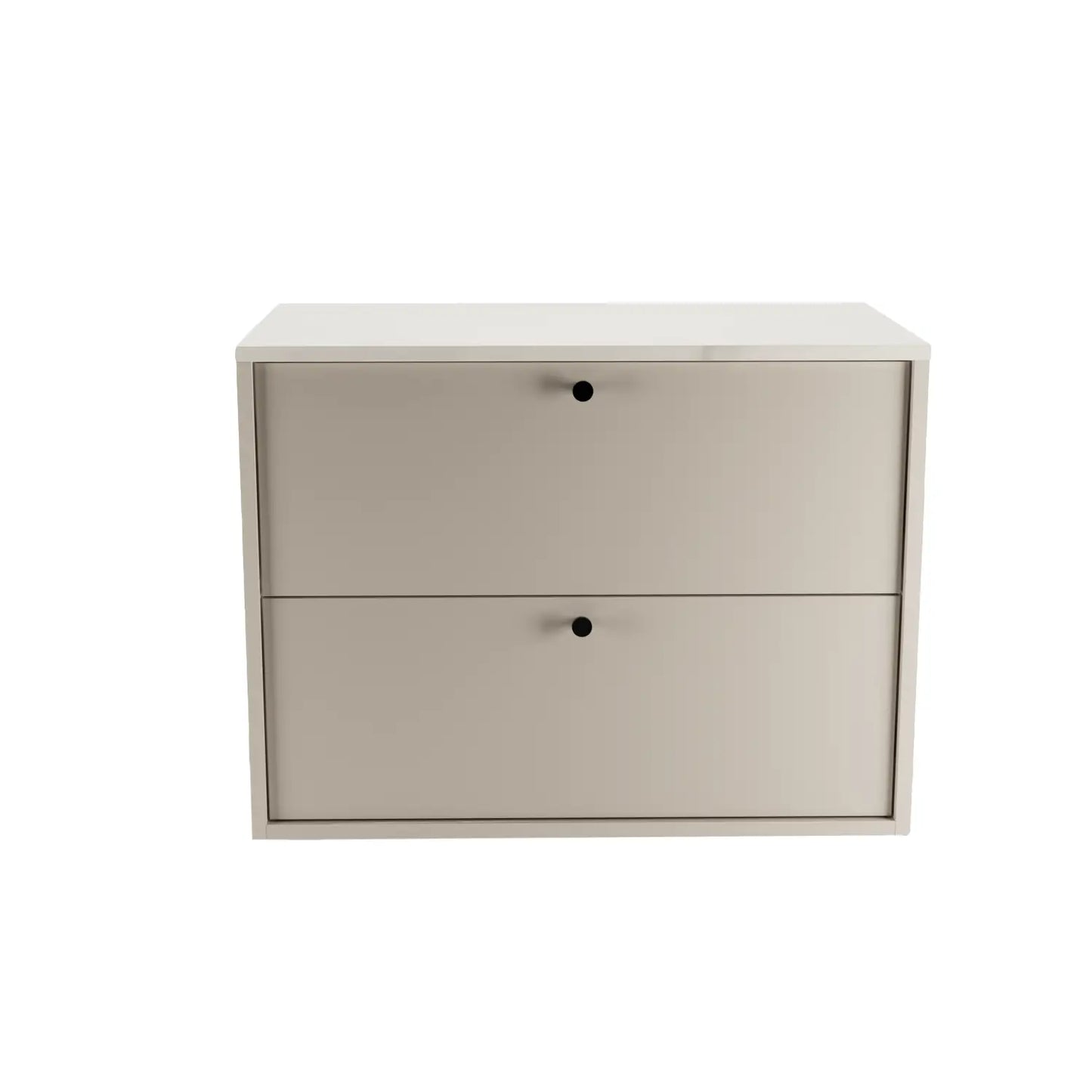 Waschtischunterschrank 80 cm, glatte Fronten Belino - Kaschmir/Marmor Bianco