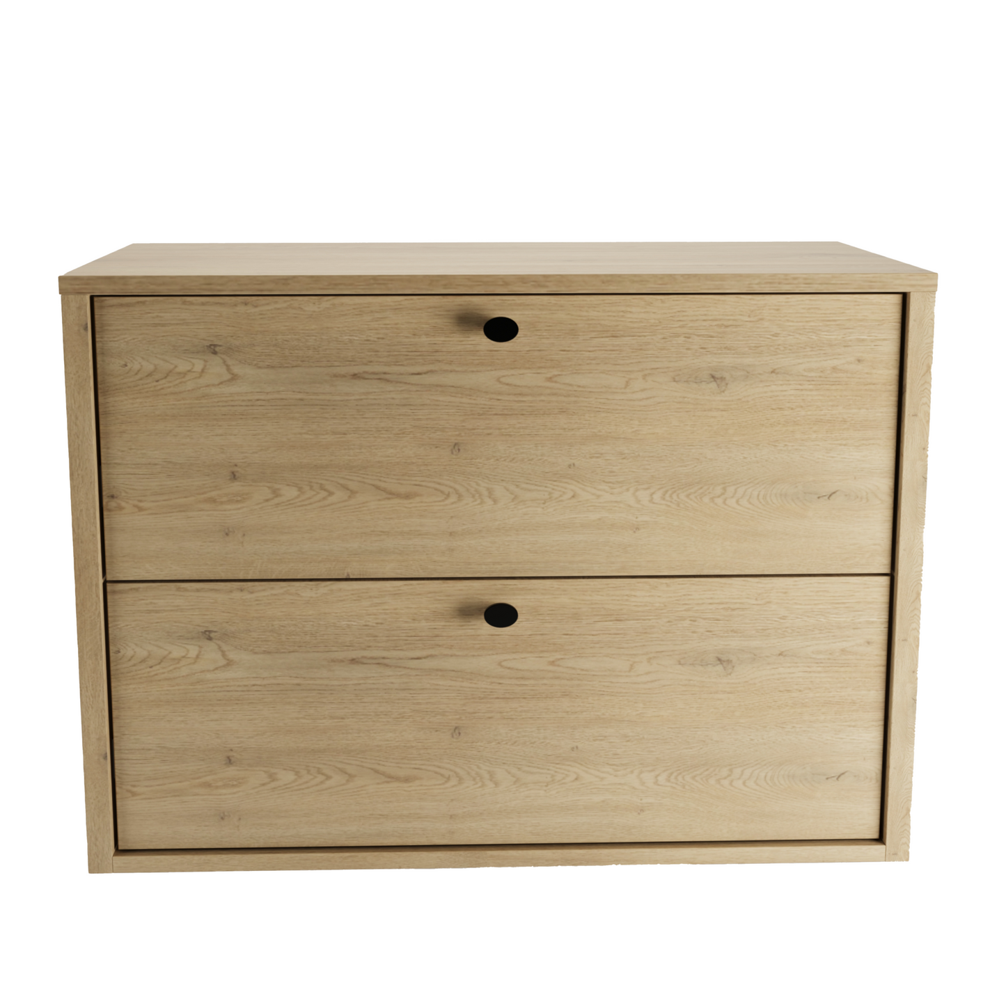Waschtischunterschrank 80 cm, glatte Fronten Belino - Eiche Cremona