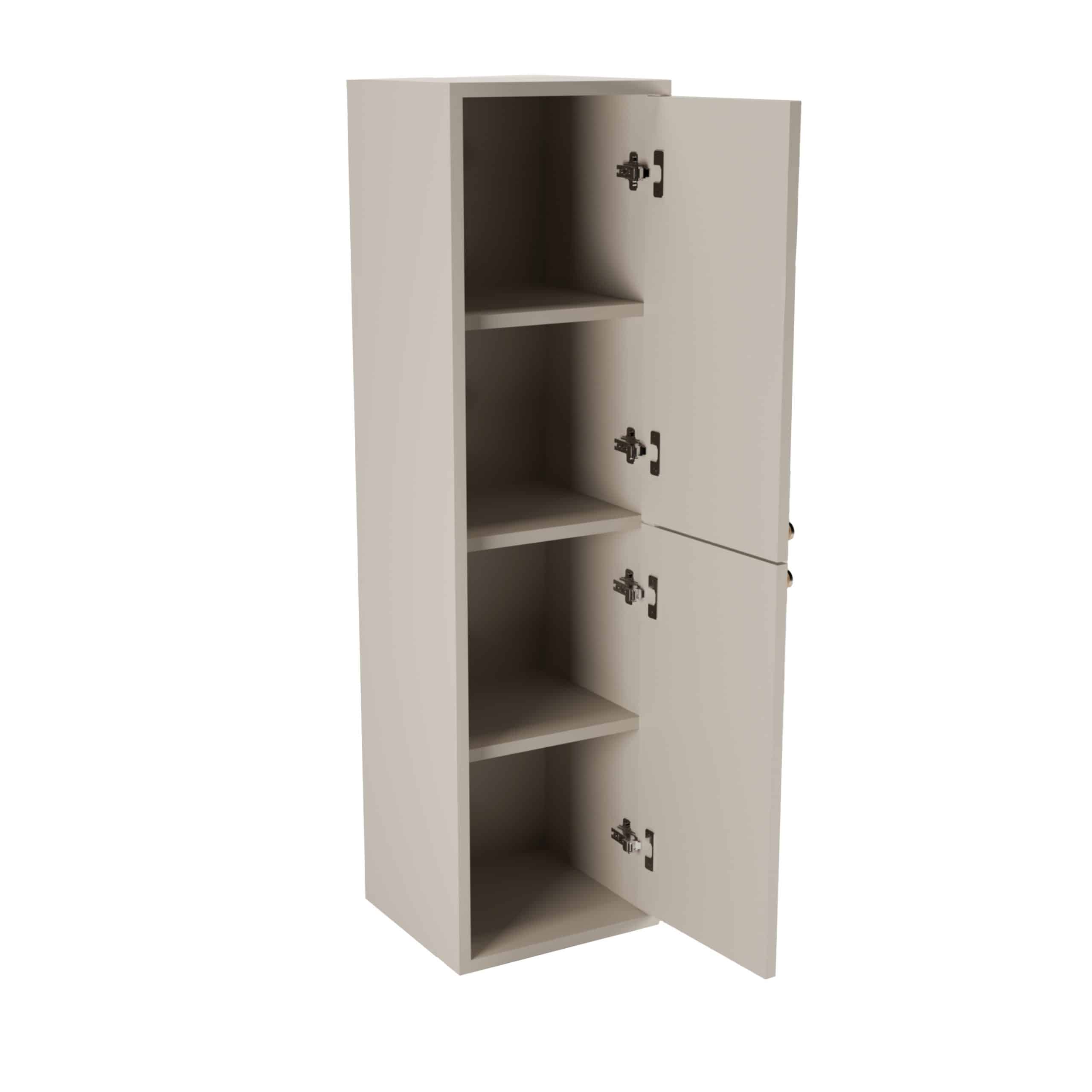 Bad Hochschrank 120 cm, glatte Fronten, 2 Türen Belino - Kaschmir