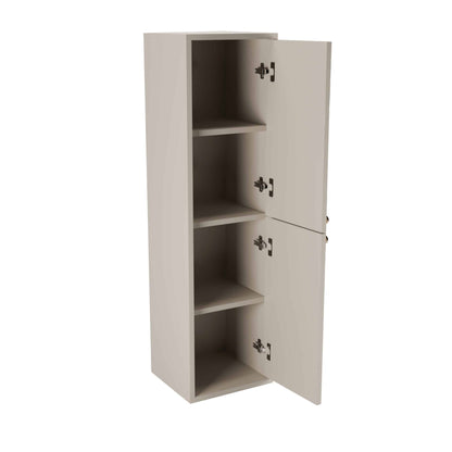 Bad Hochschrank 120 cm, glatte Fronten, 2 Türen Beti - Kaschmir