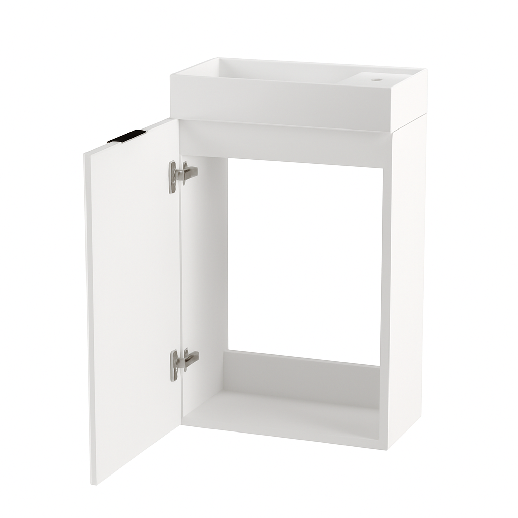 Waschtischunterschrank 40 cm mit Waschbecken Willy - Weiß