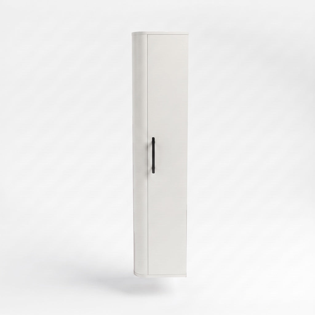 Bad Hochschrank 160 cm abgerundet Nola - Weiß