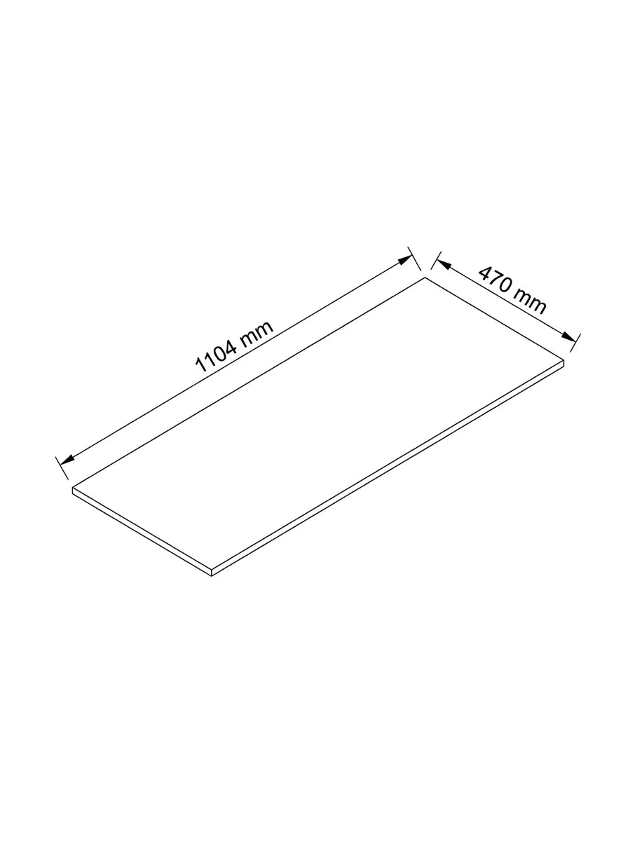 Oberplatte 110 cm für Waschtischunterschrank - Eiche Cremona