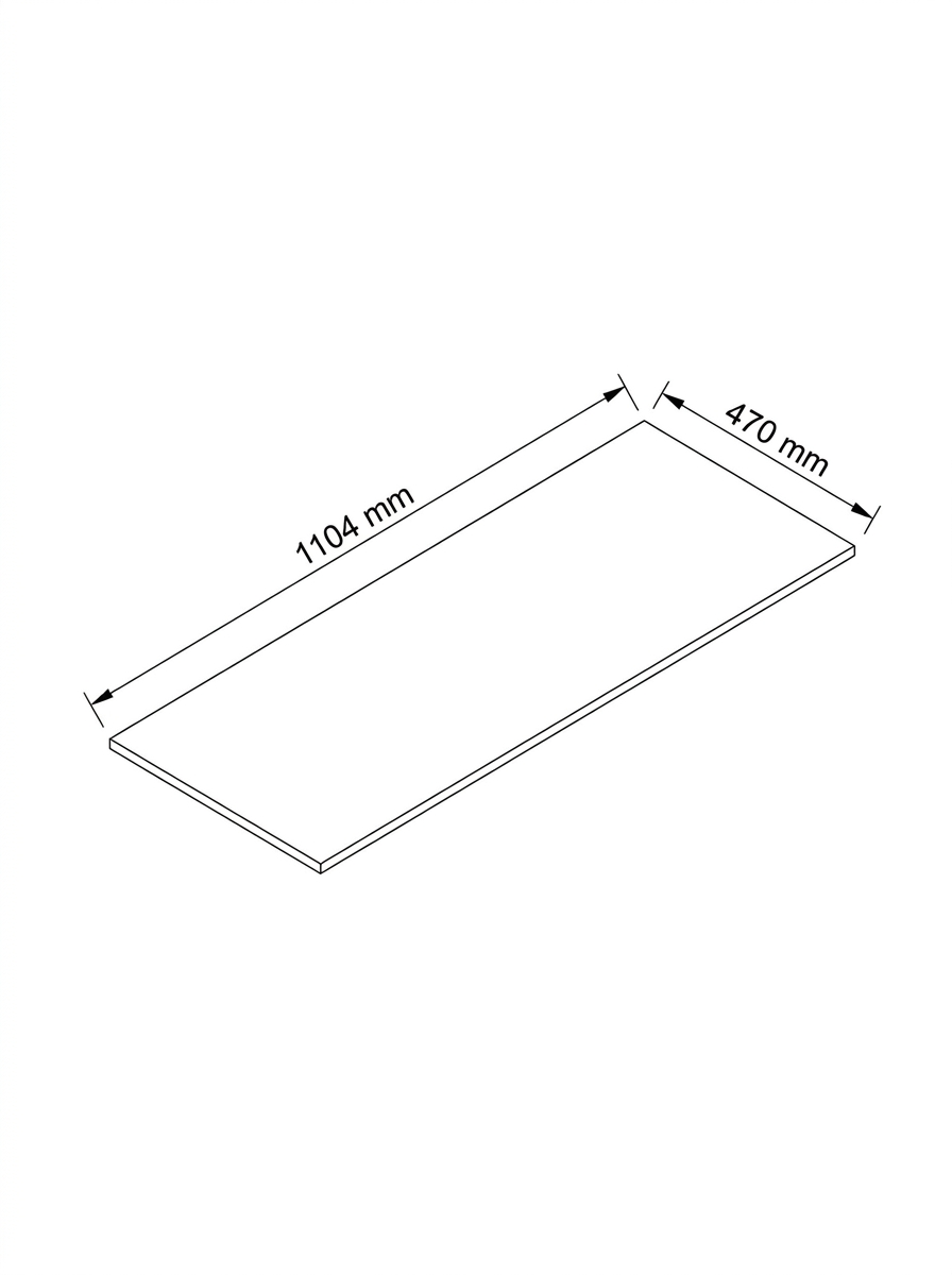 Oberplatte 110 cm für Waschtischunterschrank - Salbei