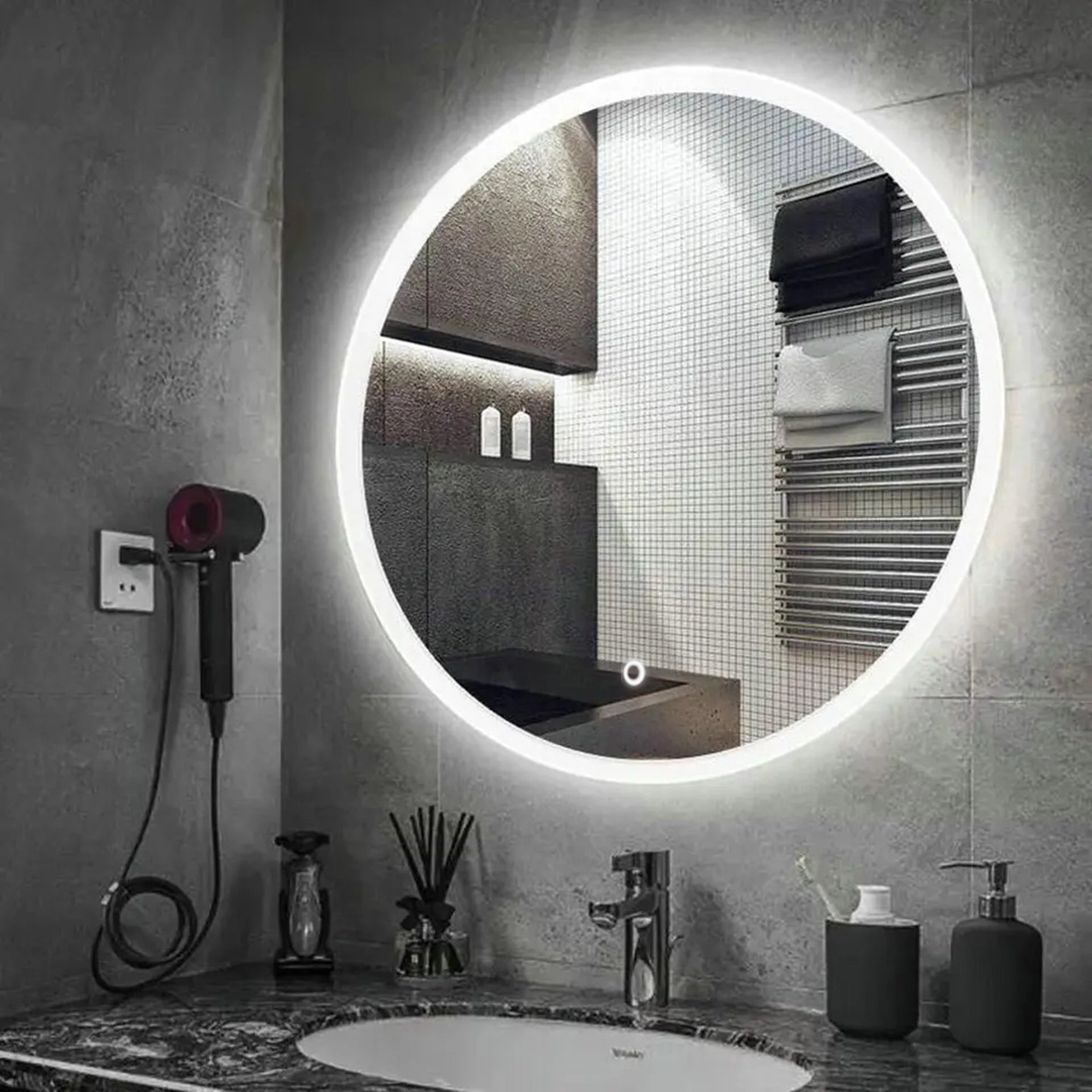 LED-Wandspiegel FFJ - 80 cm