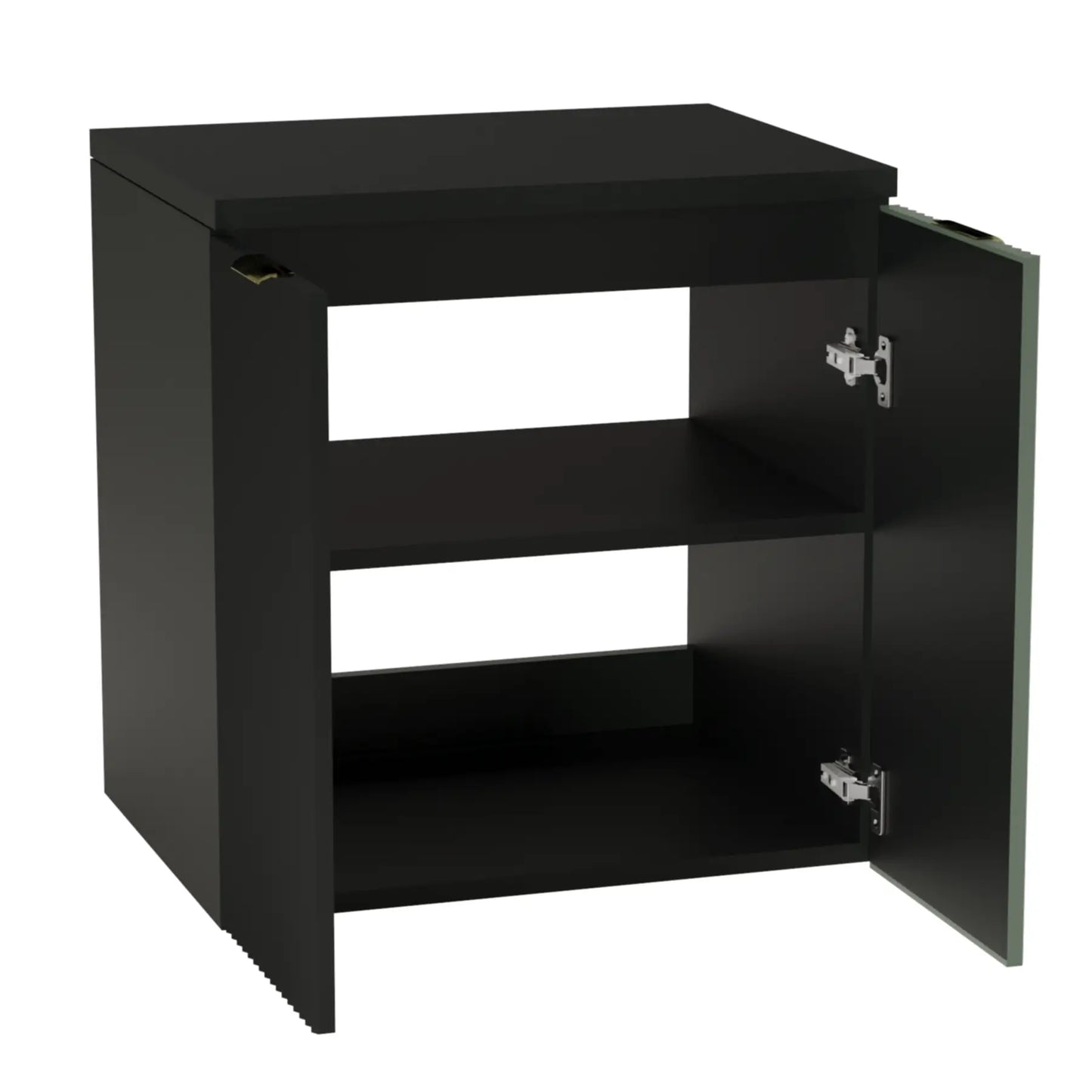 Waschtischunterschrank 60 cm mit Waschbecken, mit Türen Willy - Schwarz
