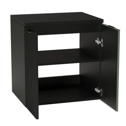 Waschtischunterschrank 60 cm mit Waschbecken, mit Türen Willy - Schwarz