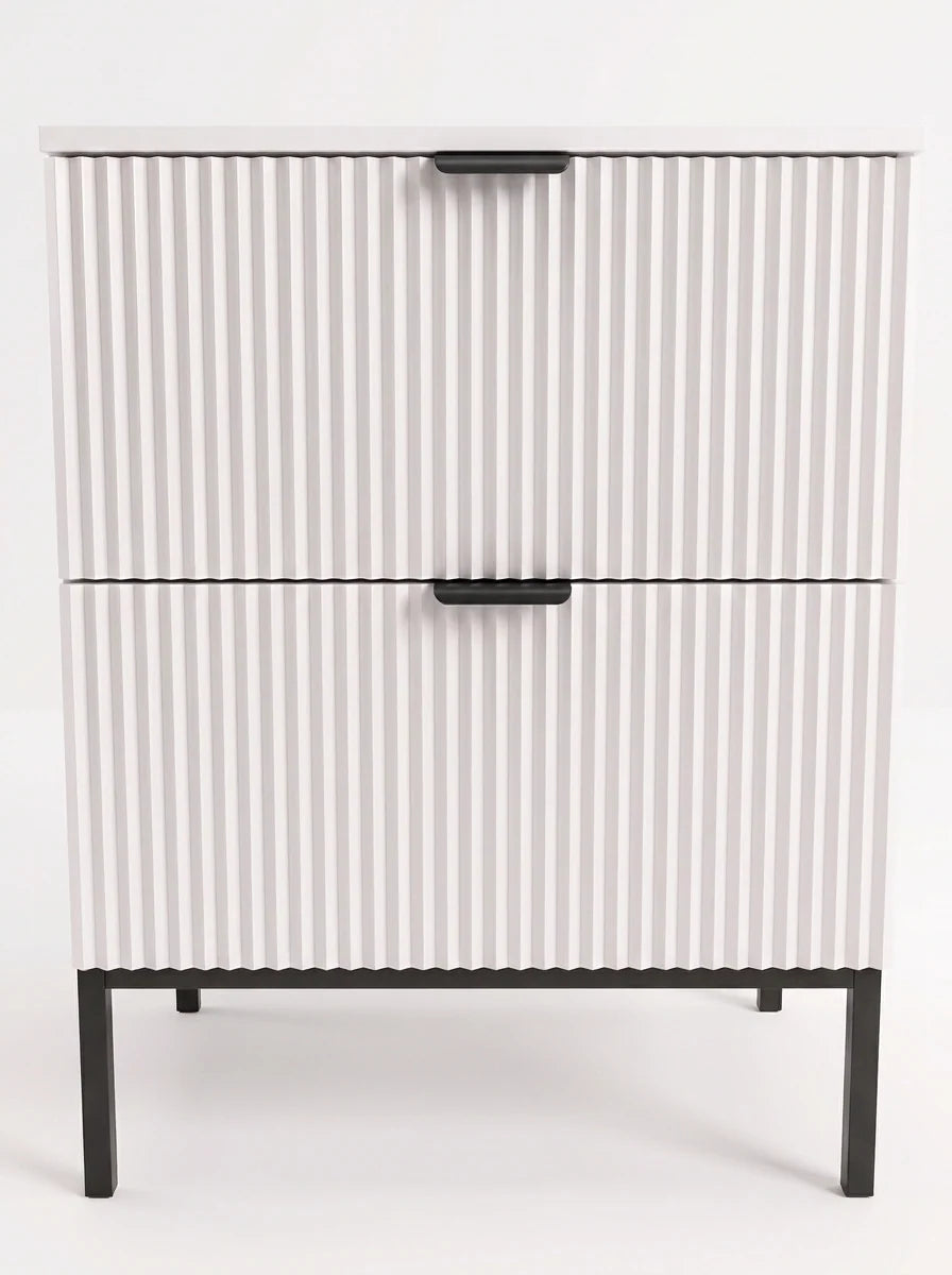 Waschtischunterschrank 60 cm auf einem Metallgestell Willy - Weiß