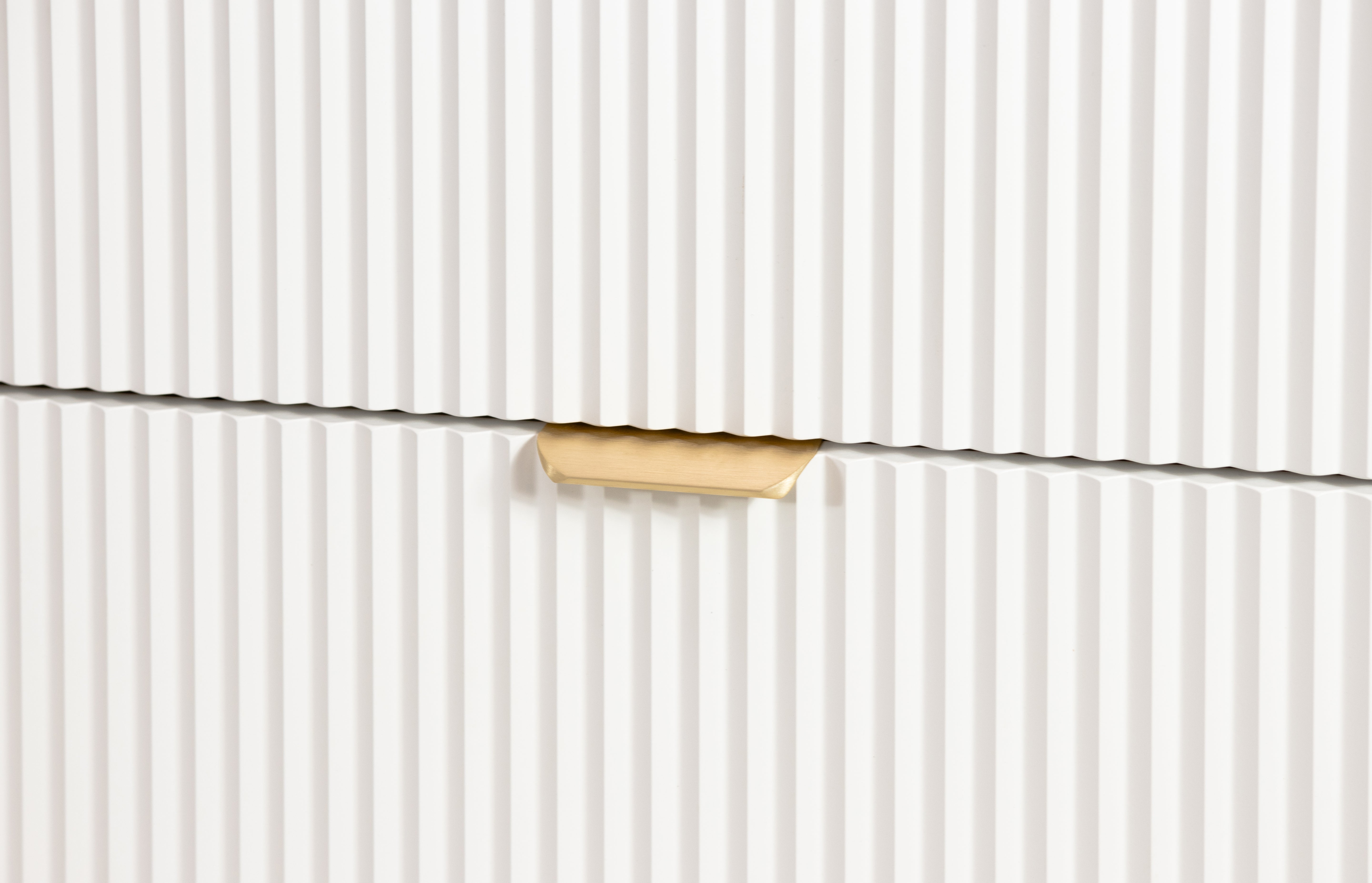 Waschtischunterschrank 140 cm mit 2 Türen und 2 Schubladen Willy - Weiß, Walnussplatte