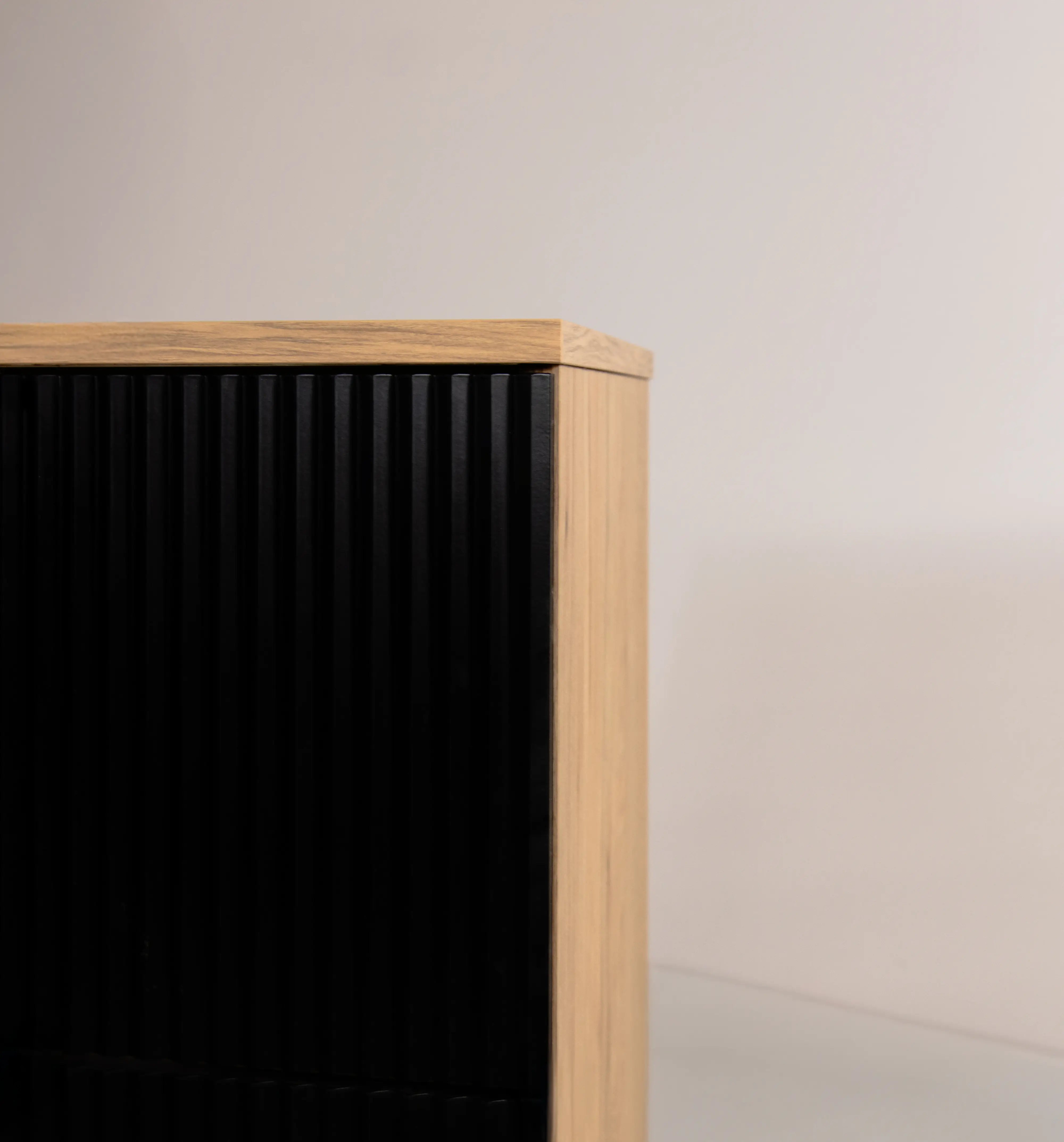 Waschtischunterschrank mit 4 Schubladen 120 cm Willy - Schwarz/Walnuss
