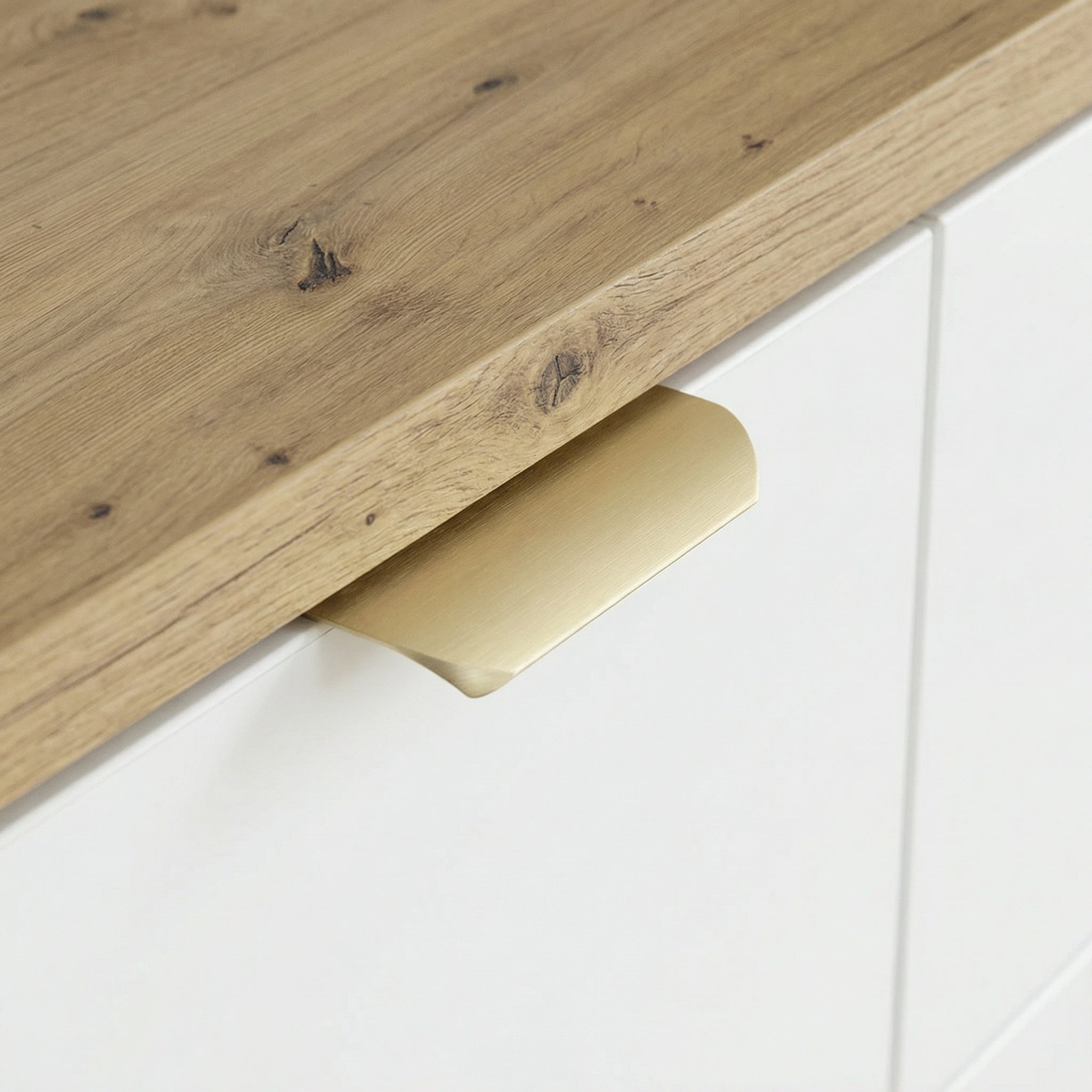 Waschtischunterschrank 100 cm mit Wäschekorb Orio - Weiß/Eiche artisan
