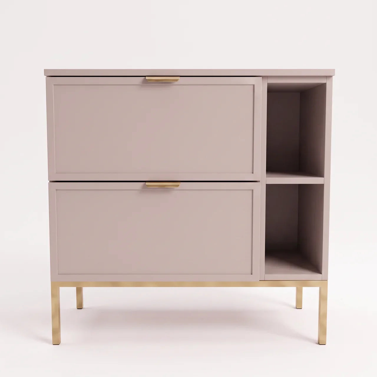 Waschtischunterschrank mit Regal 80 cm auf einem Metallgestell Roma - Kaschmir