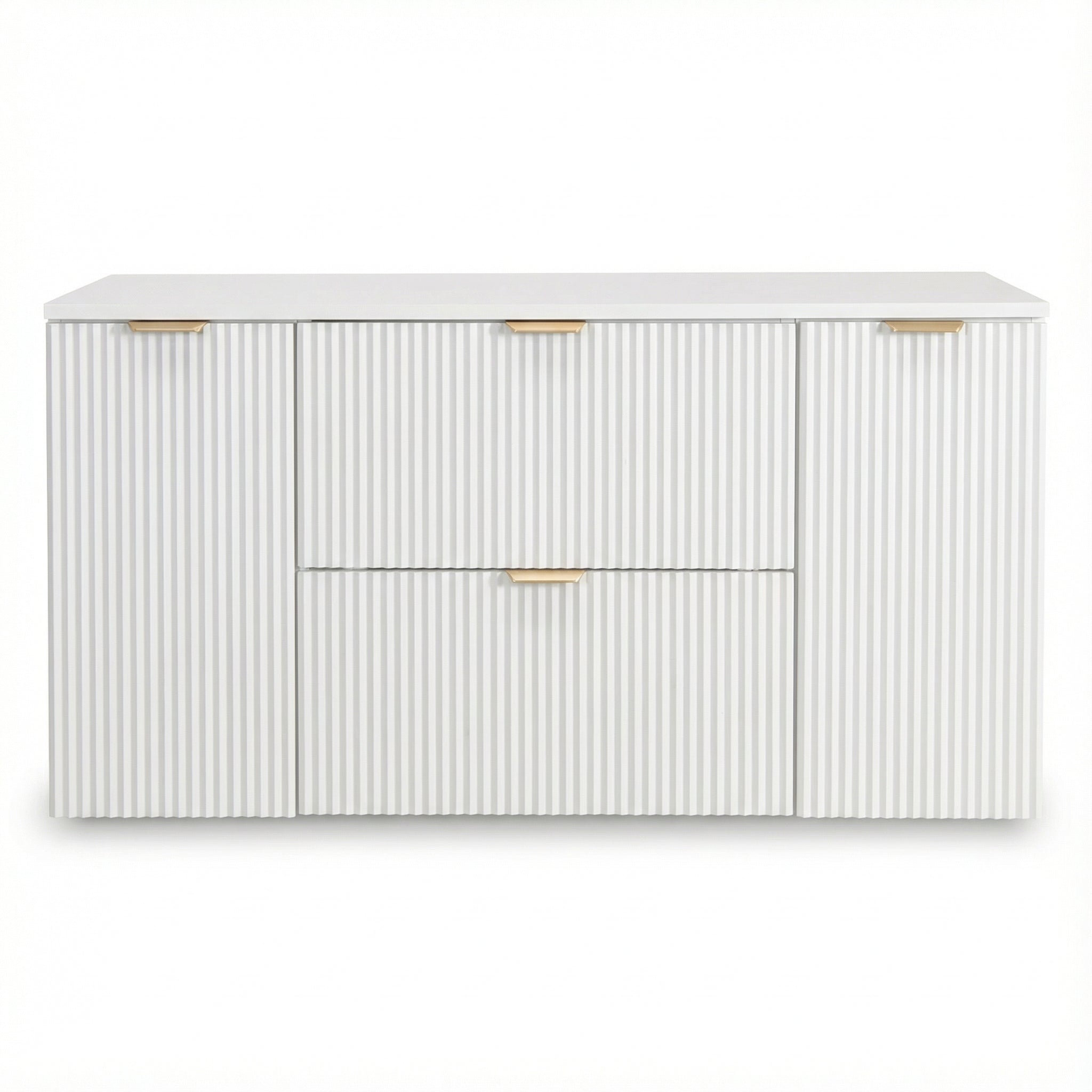 Waschtischunterschrank 120 cm mit 2 Türen und 2 Schubladen Willy - Weiß