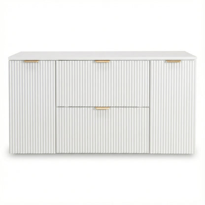 Waschtischunterschrank 120 cm mit 2 Türen und 2 Schubladen Willy - Weiß