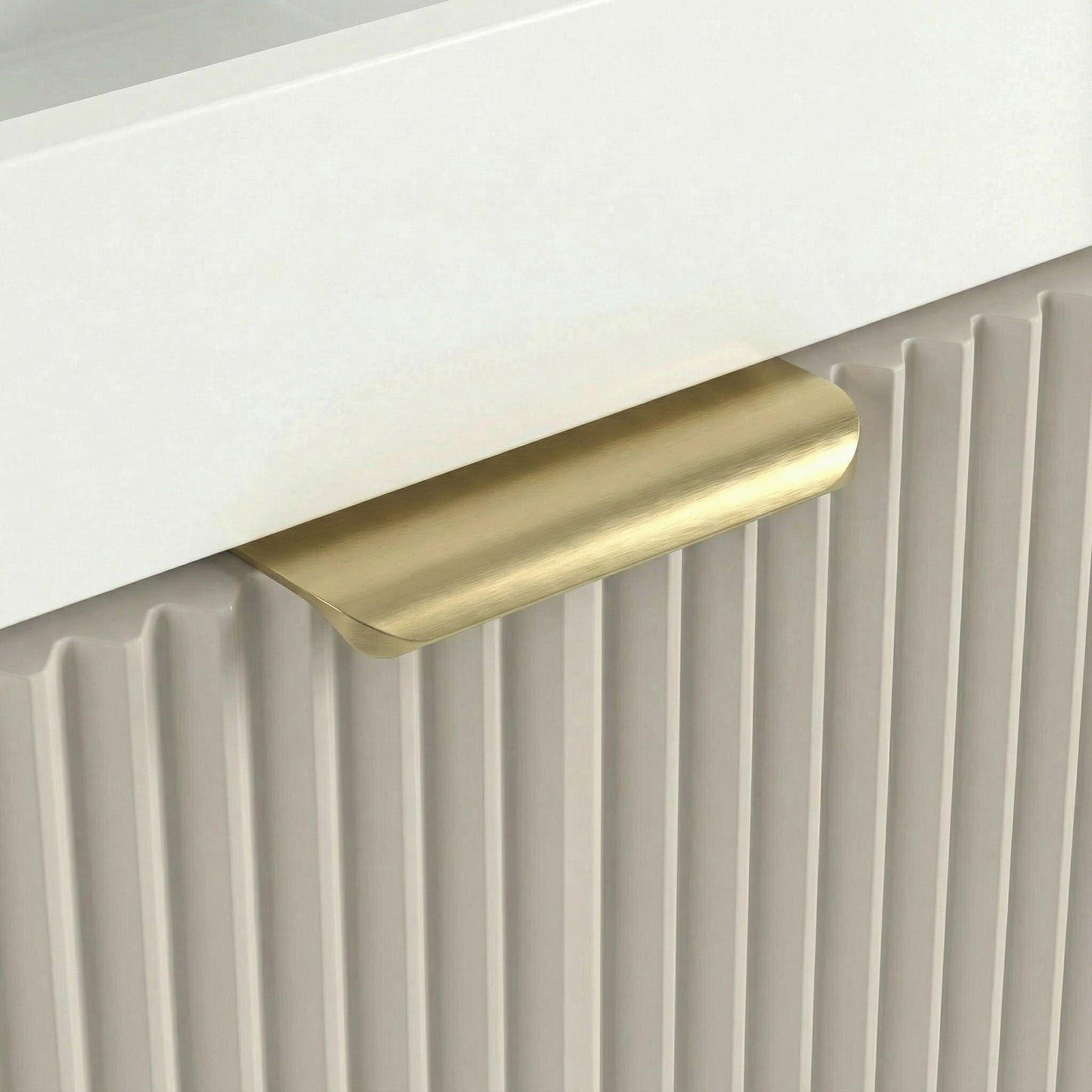 Waschtischunterschrank 140 cm mit Regal Willy - Kaschmir, Walnuss Regal