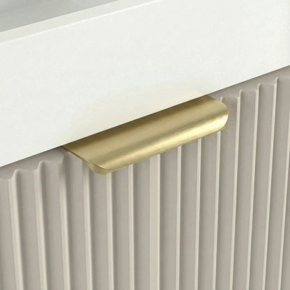 Waschtischunterschrank 140 cm mit Regal Willy - Kaschmir, Walnuss Regal