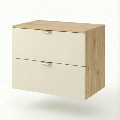 Waschtischunterschrank 80 cm Orio - Kaschmir/Eiche artisan