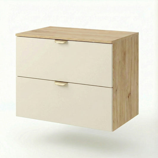 Waschtischunterschrank 80 cm Orio - Kaschmir/Eiche artisan