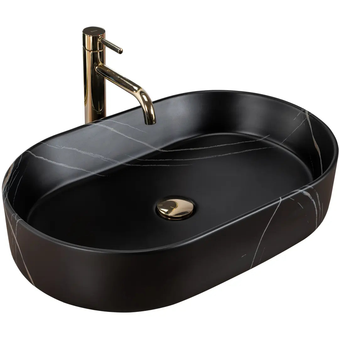 Badmöbel-Set: 80 cm Schrank mit Aufsatzwaschbecken Willy - Kaschmir