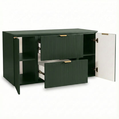 Waschtischunterschrank 120 cm mit 2 Türen und 2 Schubladen Willy - Salbei