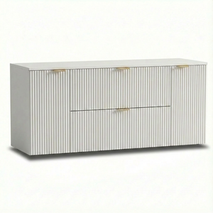 Waschtischunterschrank 140 cm mit 2 Türen und 2 Schubladen Willy - Weiß