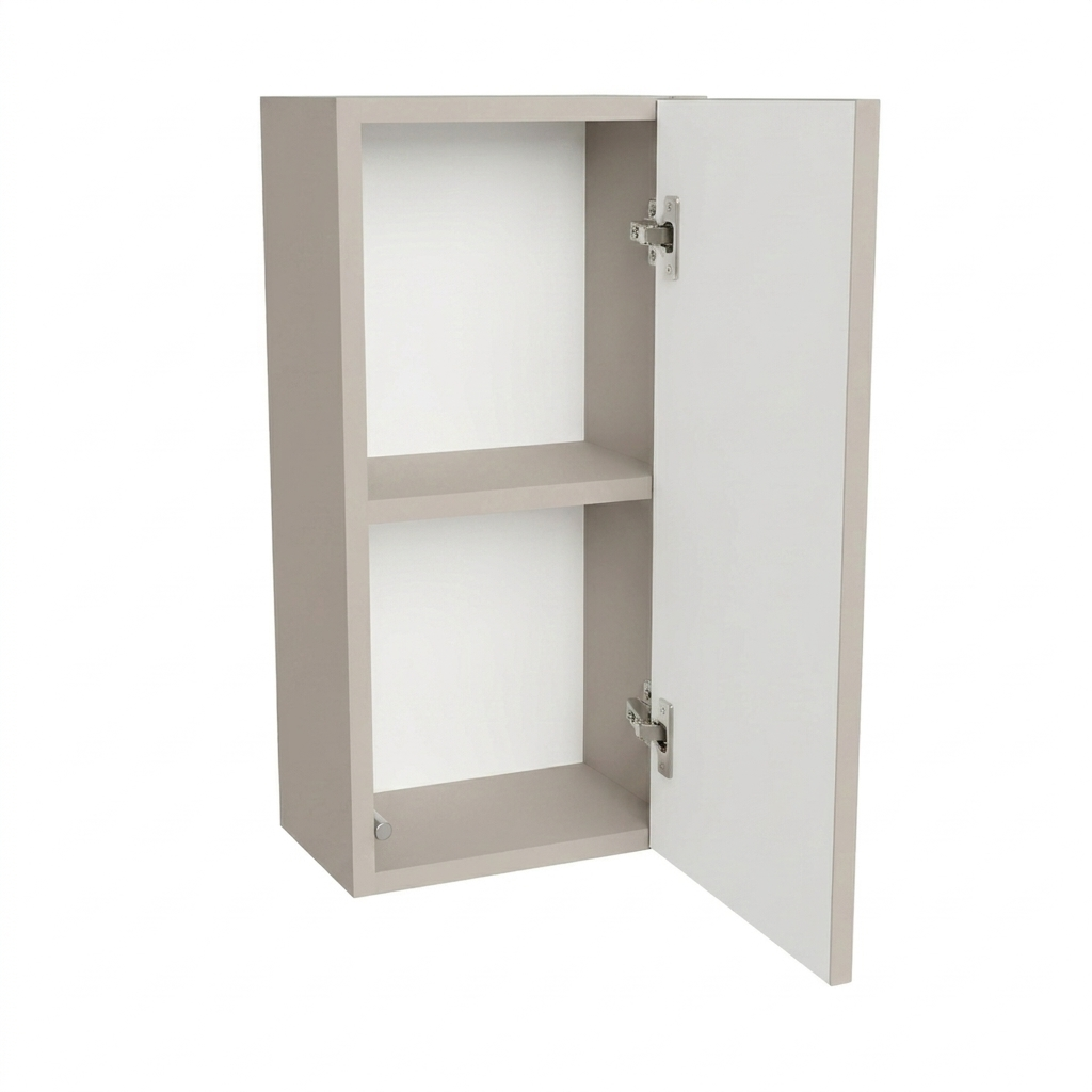 Hängender Badezimmerschrank, 30 cm, 1 Tür mit Einlegeboden Willy - Kaschmir