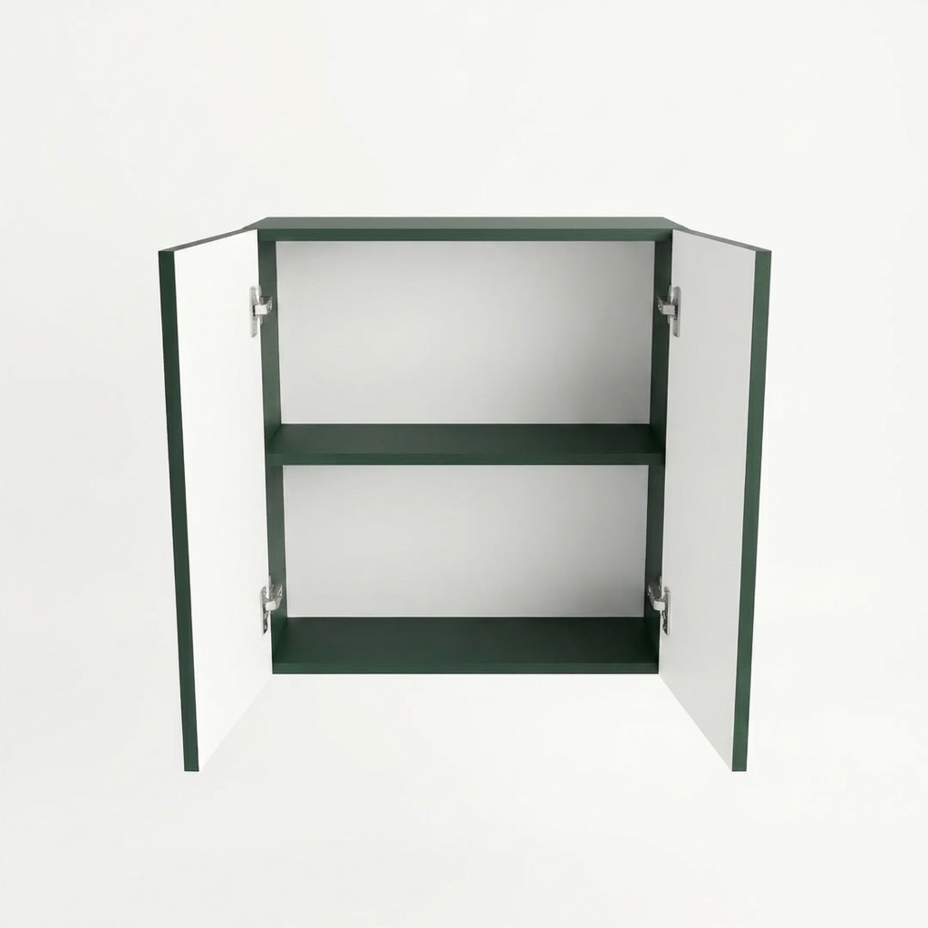Hängender Badezimmerschrank 60 cm mit 2 Türen Willy - Salbei
