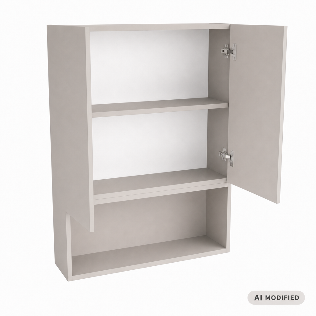 Badezimmer Hängeschrank 60 cm mit glatte Fronten Orio für Geberit - Kaschmir