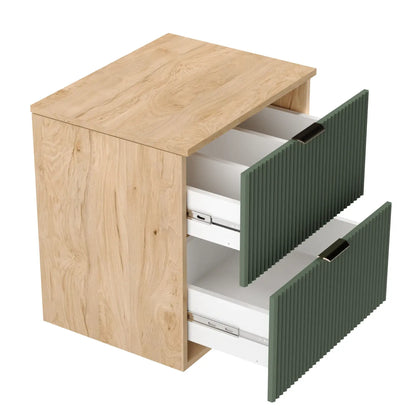 Waschtischunterschrank 120 cm Willy - Salbei/Walnuss