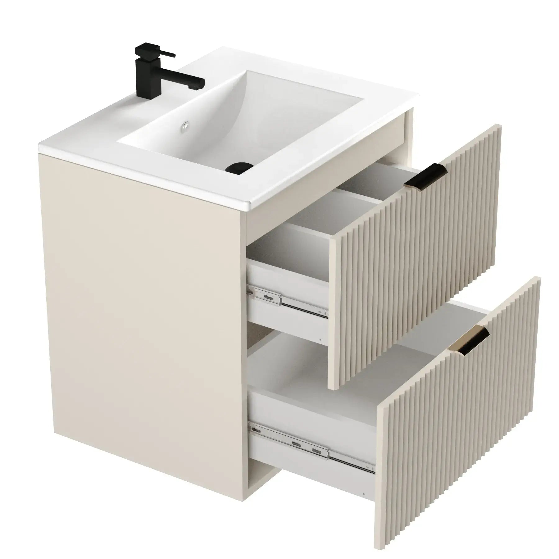 Waschtischunterschrank 60 cm mit Waschbecken Willy - Kaschmir