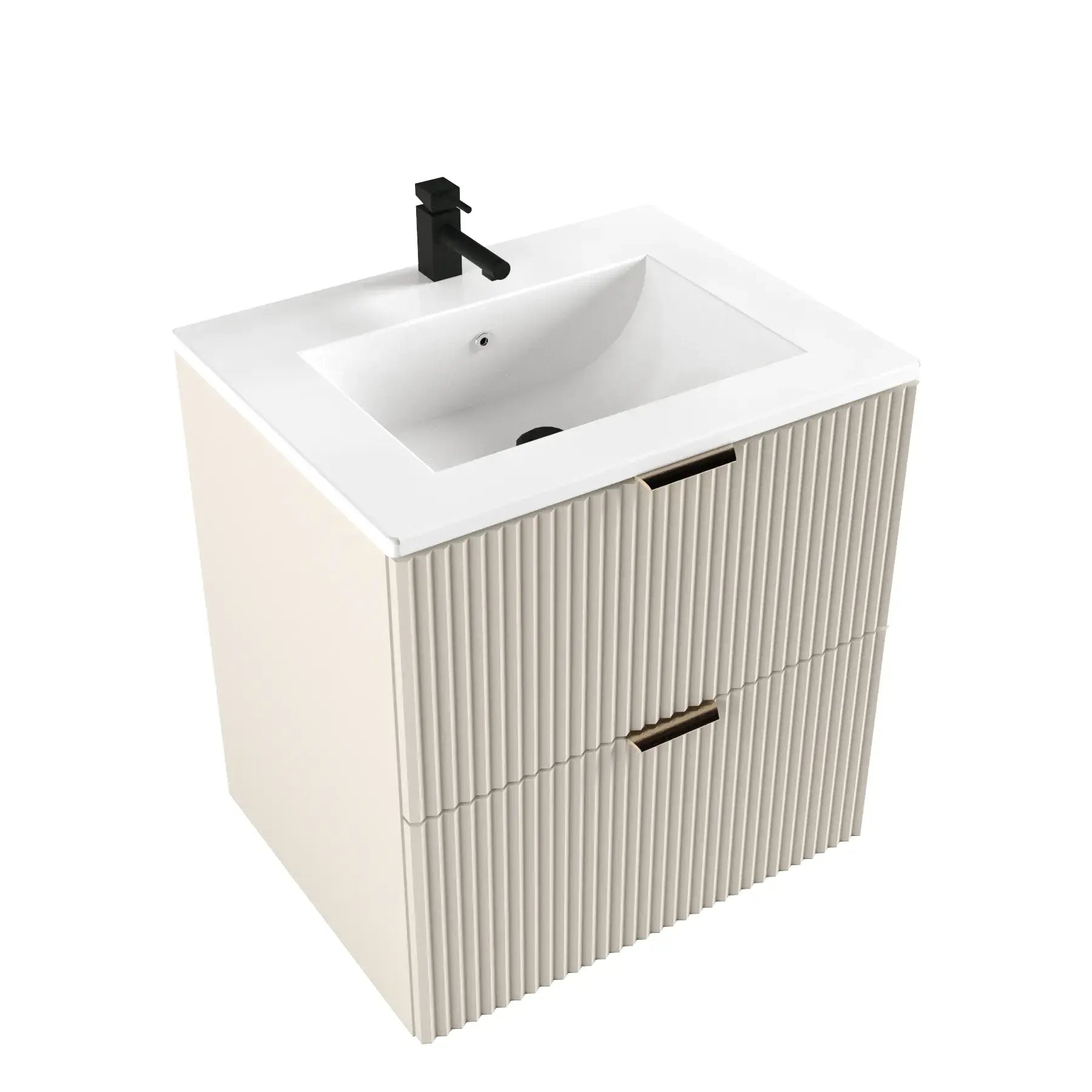 Waschtischunterschrank 60 cm mit Waschbecken Willy - Kaschmir