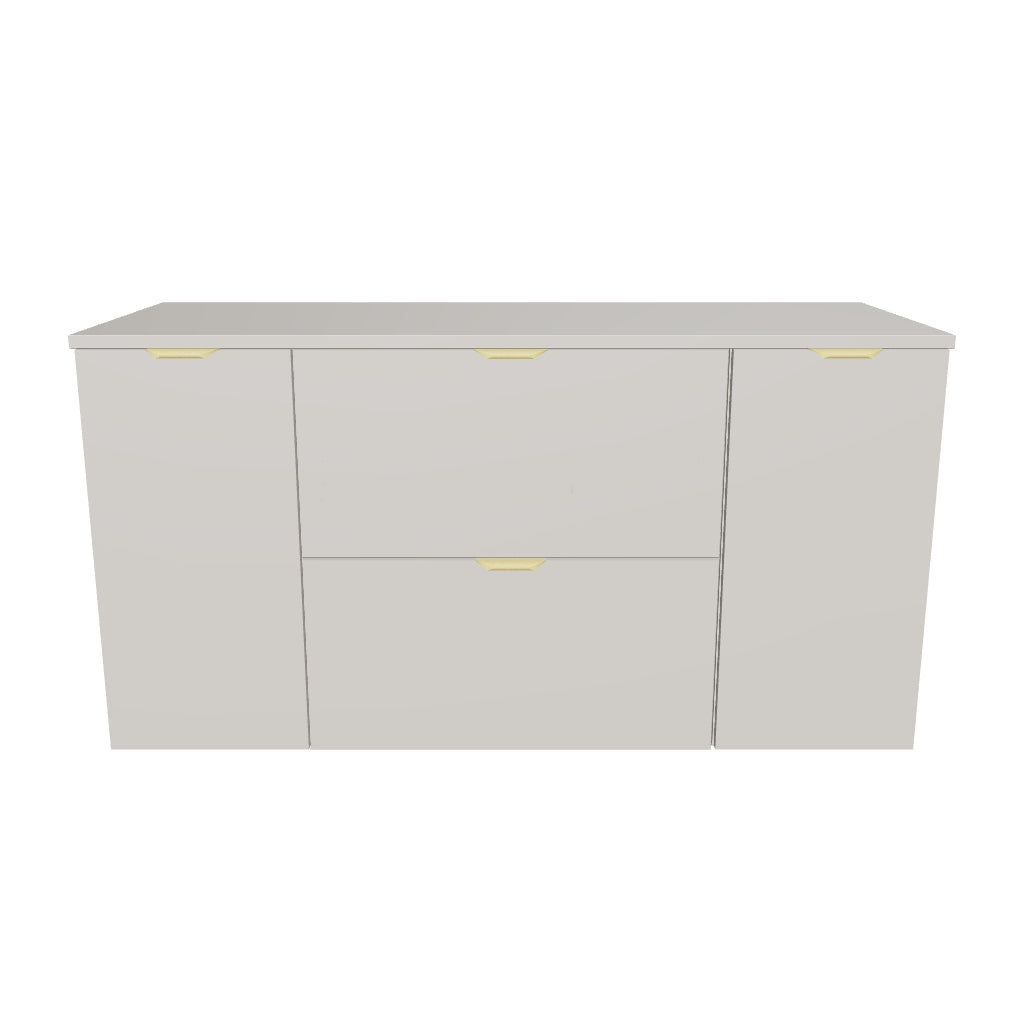 Waschtischunterschrank mit 2 Türen und 2 Schubladen 120 cm Orio - Kaschmir