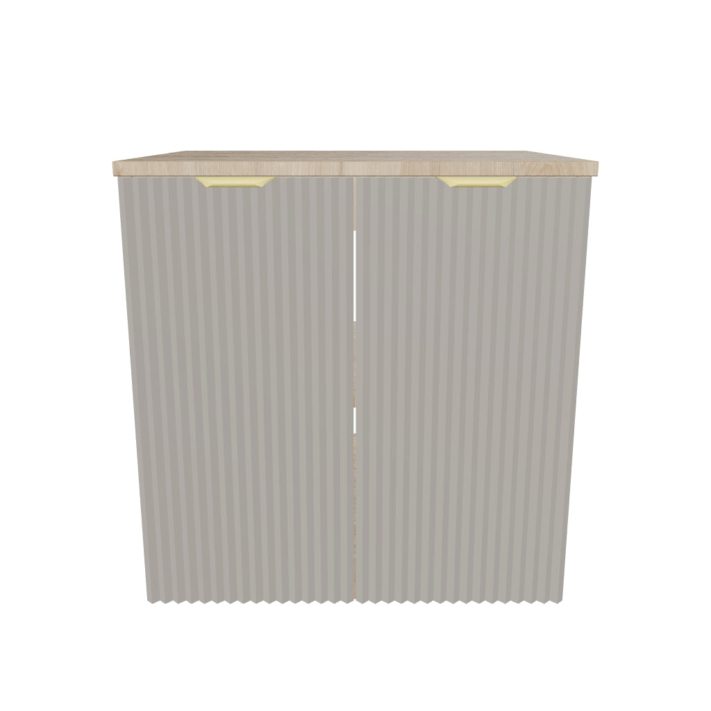 Waschtischunterschrank 60 cm mit Türen Willy - Kaschmir/Walnuss